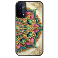 Coque noire taperso pour OPPO A54 et A74 5G avec motif mandala 3 protection antichoc personnalisée