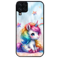 Coque noire taperso pour galaxy A22 A32 A52 A52S 4G 5G  avec motif licorne et etoiles protection antichoc personnalisée