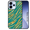 Coque noire taperso pour OPPO Reno 15 et F FS 5G avec motif zebre vert protection antichoc personnalisée