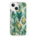 Coque taperso pour Iphone 13 et PRO MINI PRO MAX avec motif paon plumes protection antichoc personnalisée