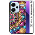 Coque noire taperso pour Redmi Note 13 PRO PLUS 5G avec motif mandala 2 protection antichoc personnalisée