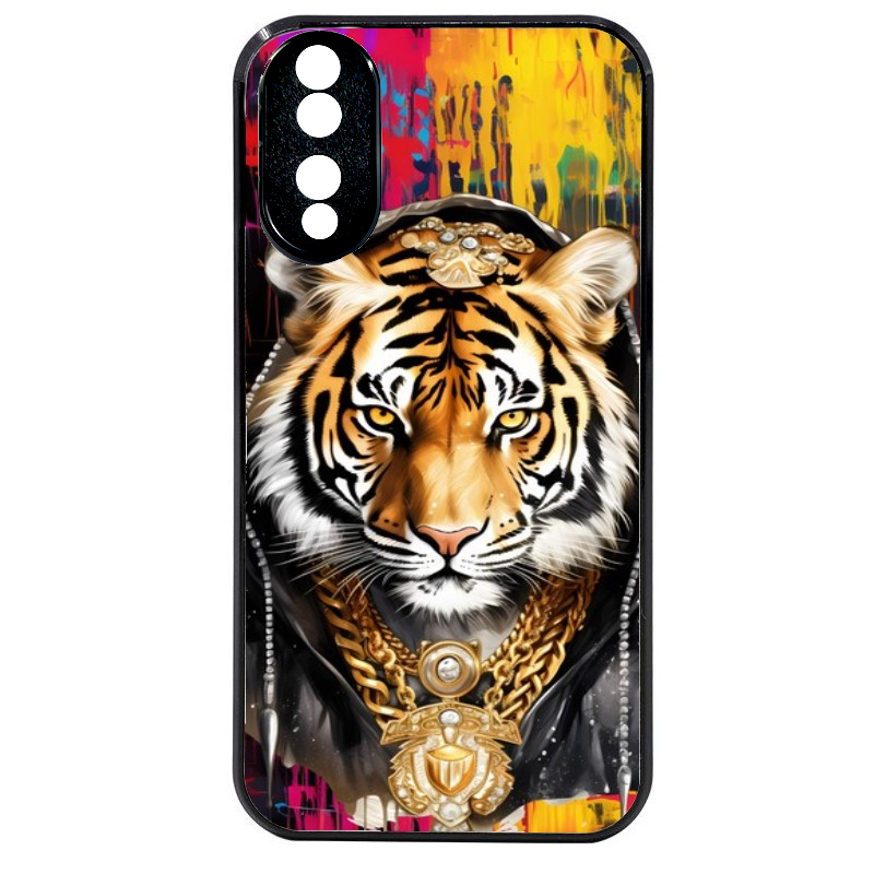 Coque noire taperso pour Honor 70 LITE 90 et LITE avec motif tigre style hip hop protection antichoc personnalisée