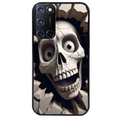Coque noire taperso pour OPPO A72 4G avec motif tete de mort smile protection antichoc personnalisée