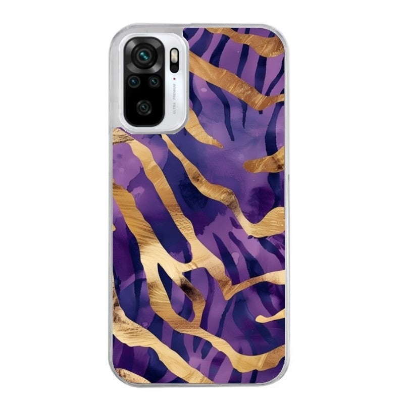 Coque taperso pour Redmi Note 10 4G 5G PRO 10S avec motif zebre violet protection antichoc personnalisée