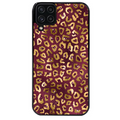 Coque noire taperso pour galaxy A22 A32 A52 A52S 4G 5G  avec motif leopard grenat protection antichoc personnalisée