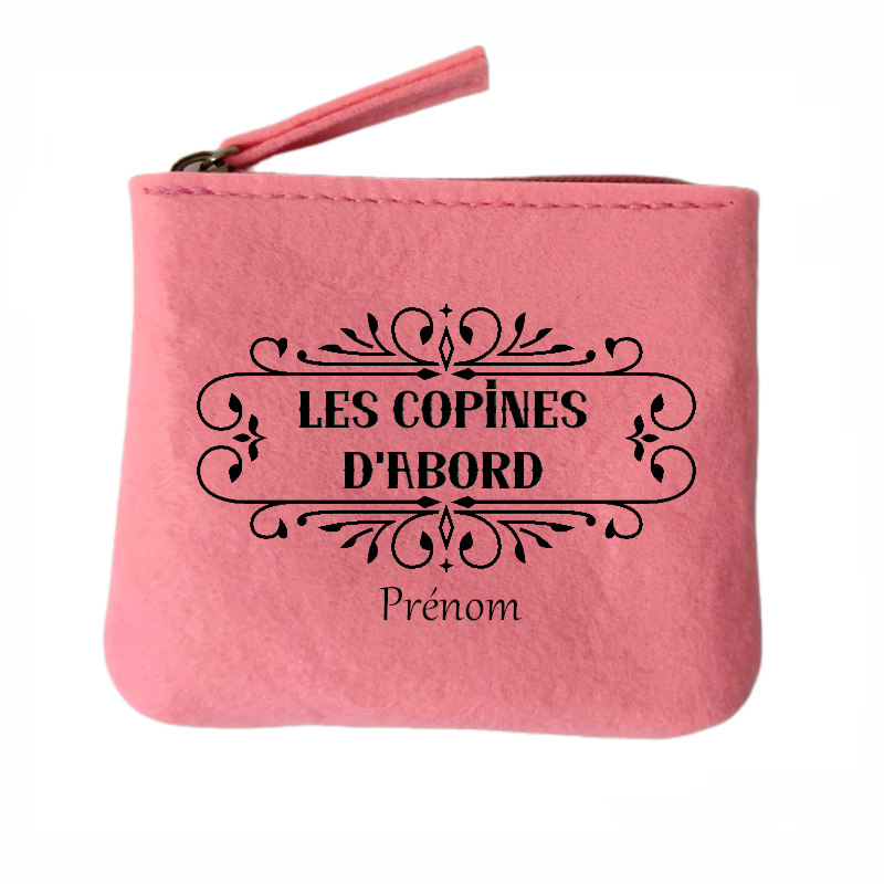 Porte monnaie copine d'abord en feutrine en feutrine