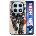 Coque noire taperso pour Redmi Note 15 et PRO PLUS 4G 5G avec motif tigre japan protection antichoc personnalisée
