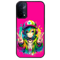 Coque noire taperso pour OPPO A54 et A74 5G avec motif anime manga et tag protection antichoc personnalisée