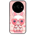 Coque noire taperso pour Redmi A3 avec motif lapin lunettes personnalisee protection antichoc personnalisée