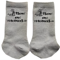 Chaussettes paillettes argent motif atsem en vacances