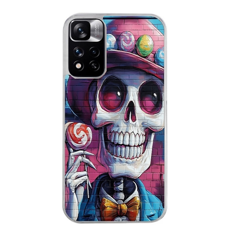 Coque taperso pour Redmi Note 10 4G 5G PRO 10S avec motif tete de mort tag protection antichoc personnalisée