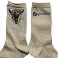 Chaussettes personnalisée paillettes doré motif skull bull