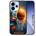 Coque noire taperso pour OPPO Reno 15 et F FS 5G avec motif basket ball color personnalise protection antichoc personnalisée