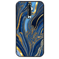 Coque noire taperso pour OPPO Reno 2 et 2Z avec motif marbre bleu agathe protection antichoc personnalisée
