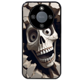 Coque noire taperso pour Magic 5 6 LITE et PRO avec motif tete de mort smile protection antichoc personnalisée