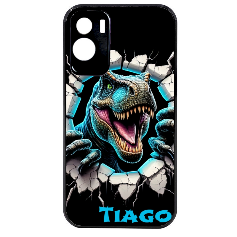 Coque noire taperso pour Honor 70 LITE 90 et LITE avec motif dino t rex personnalisee protection antichoc personnalisée