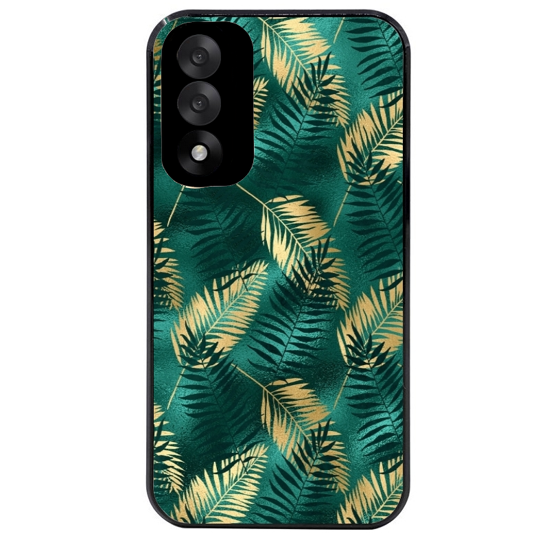 Coque noire taperso pour OnePlus Nord 5 avec motif palmier vert protection antichoc personnalisée