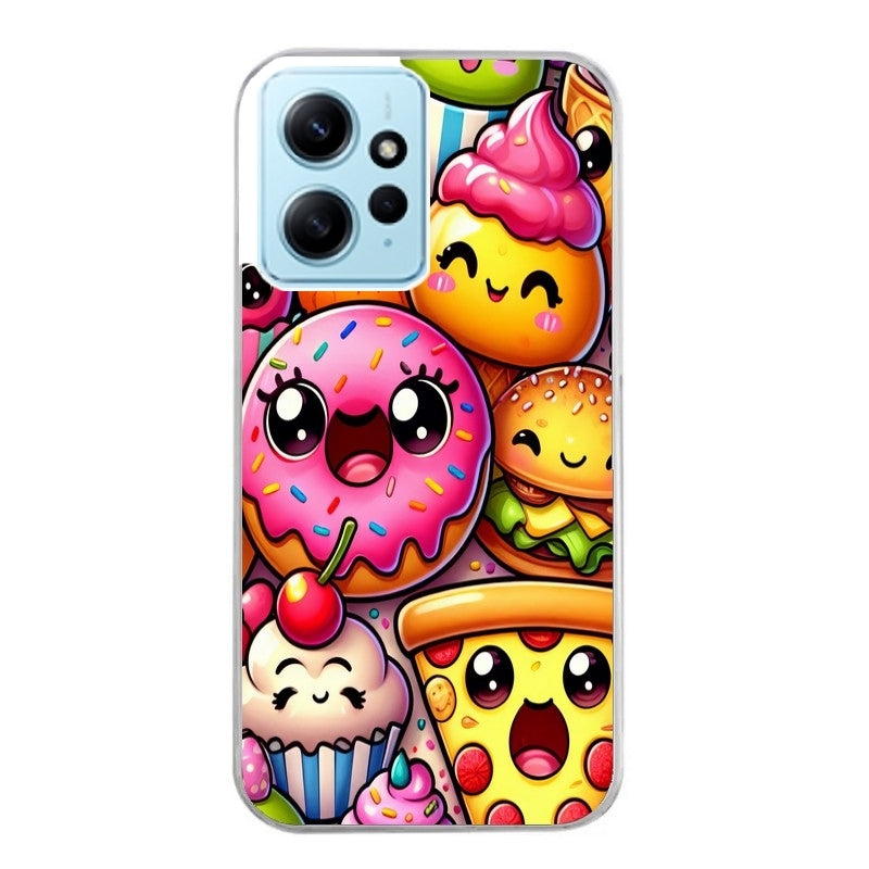 Coque taperso pour POCO X5 5G avec motif anime donut kawaii protection antichoc personnalisée