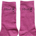 Chaussettes paillettes rose motif fétarde