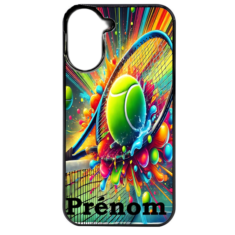 Coque noire taperso pour Redmi A5 4G avec motif tennis color personnalisee protection antichoc personnalisée