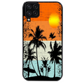 Coque noire taperso pour galaxy A22 A32 A52 A52S 4G 5G  avec motif hawai sun protection antichoc personnalisée
