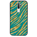 Coque noire taperso pour OPPO A5 A9 2020 avec motif zebre vert protection antichoc personnalisée