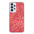 Coque taperso pour Galaxy A13 4G et 5G A23 A53 avec motif leopard fuschia protection antichoc personnalisée