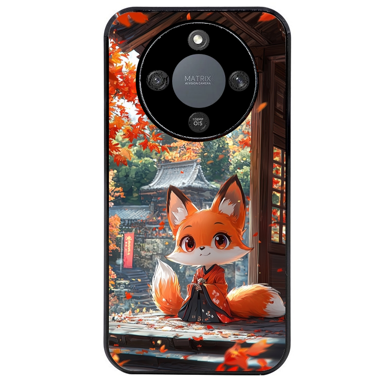 Coque noire taperso pour Magic 5 6 LITE et PRO avec motif renard et fox anime protection antichoc personnalisée