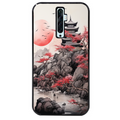 Coque noire taperso pour OPPO Reno 2 et 2Z avec motif japan et temple protection antichoc personnalisée