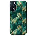 Coque noire taperso pour OPPO A16 et A16S avec motif palmier vert protection antichoc personnalisée