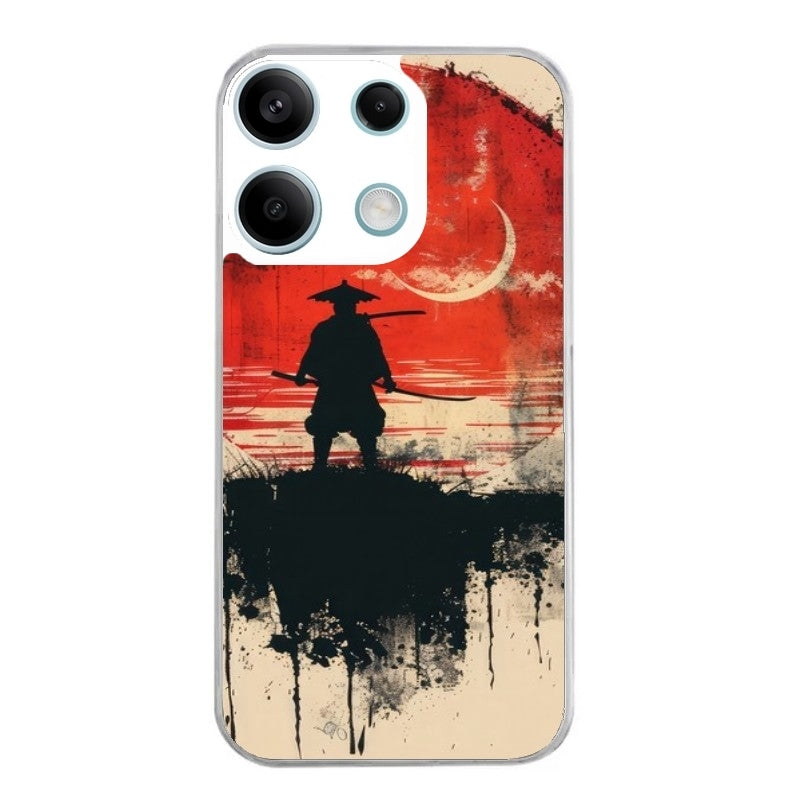 Coque taperso pour POCO X6 5G avec motif samourai rouge protection antichoc personnalisée