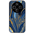 Coque noire taperso pour POCO C75 avec motif marbre bleu agathe protection antichoc personnalisée