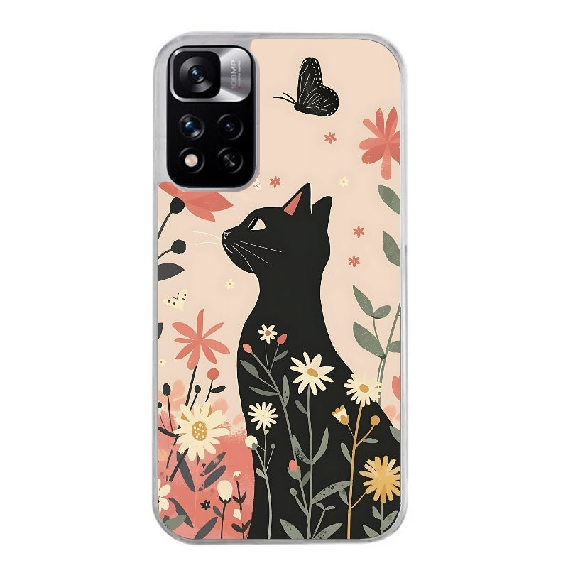 Coque taperso pour Redmi Note 12 4G 5G PRO 4G avec motif chat papillon 1 protection antichoc personnalisée