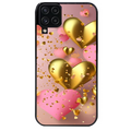 Coque noire taperso pour galaxy A22 A32 A52 A52S 4G 5G  avec motif coeur rose protection antichoc personnalisée