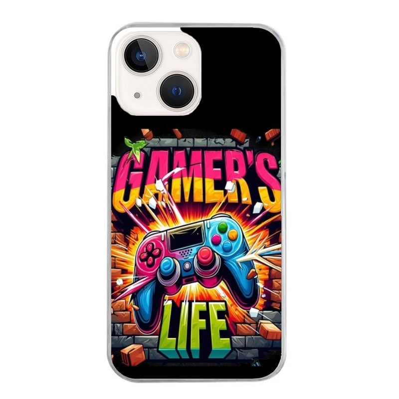 Coque taperso pour Iphone 14 et PRO PLUS PRO MAX avec motif gamer life protection antichoc personnalisée