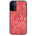 Coque noire taperso pour OPPO A54 et A74 5G avec motif leopard fuschia protection antichoc personnalisée