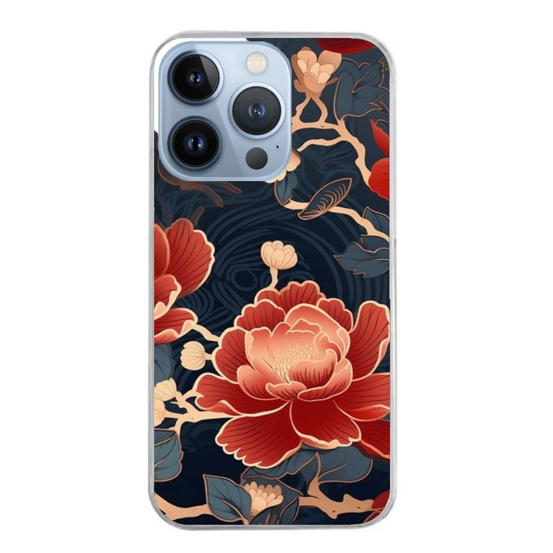 Coque taperso pour Iphone 11 et PRO PRO MAX avec motif fleur japan protection antichoc personnalisée