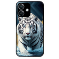 Coque noire taperso pour OPPO A40 avec motif tigre polaire protection antichoc personnalisée