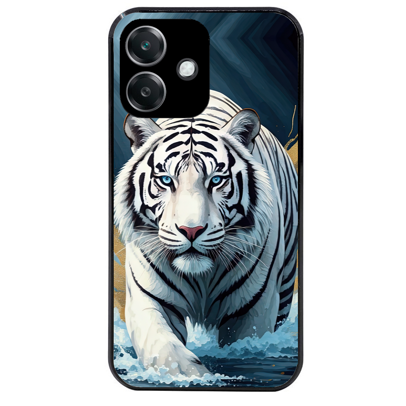 Coque noire taperso pour OPPO A40 avec motif tigre polaire protection antichoc personnalisée