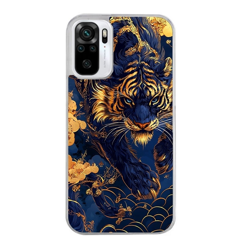 Coque taperso pour Redmi Note 10 4G 5G PRO 10S avec motif tigre et fleur protection antichoc personnalisée