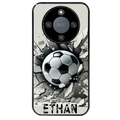 Coque noire taperso pour Magic 5 6 LITE et PRO avec motif foot beton personnalisee protection antichoc personnalisée