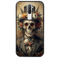 Coque noire taperso pour OPPO A5 A9 2020 avec motif tete de mort chapeau protection antichoc personnalisée