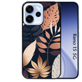 Coque noire taperso pour OPPO Reno 15 et F FS 5G avec motif jungle et feuilles protection antichoc personnalisée