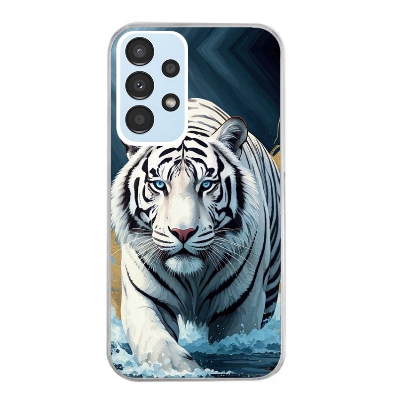 Coque taperso pour Galaxy A13 4G et 5G A23 A53 avec motif tigre polaire protection antichoc personnalisée