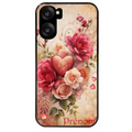 Coque noire taperso pour OnePlus Nord CE5 avec motif coeur et fleur personnalisee protection antichoc personnalisée