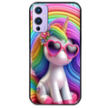 Coque noire taperso pour OnePlus 9 et 9 PRO avec motif licorne pop art protection antichoc personnalisée