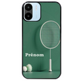 Coque noire taperso pour Redmi A1 et A2 avec motif badminton sport personnalise protection antichoc personnalisée