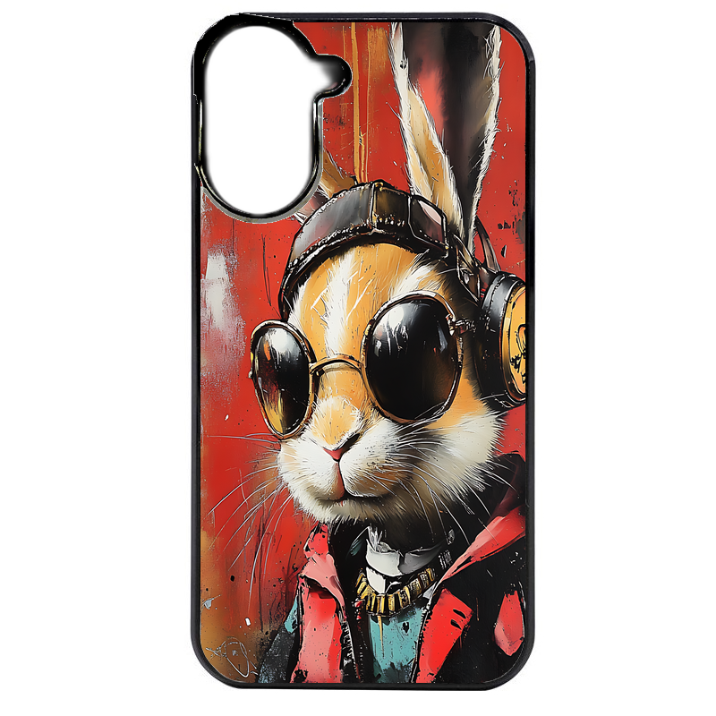 Coque noire taperso pour POCO C71 4G avec motif lapin tag protection antichoc personnalisée