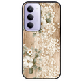 Coque noire taperso pour Redmi 15 4G et 5G avec motif bois et dentelle 1 protection antichoc personnalisée