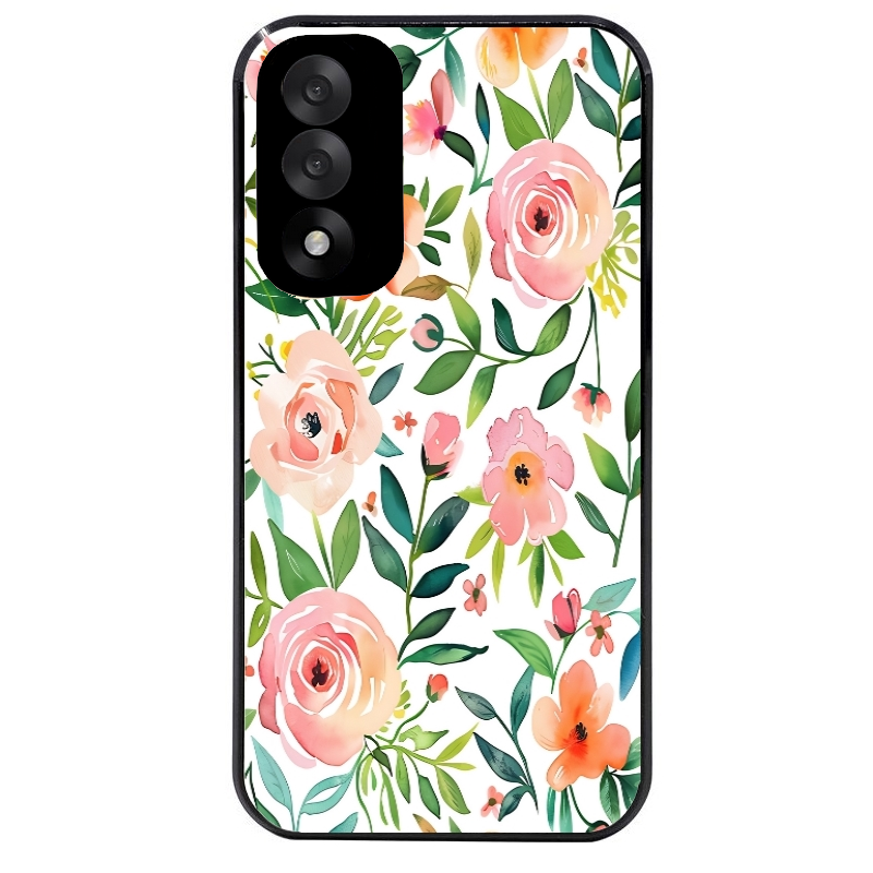 Coque noire taperso pour OnePlus Nord 5 avec motif fleur des champs protection antichoc personnalisée